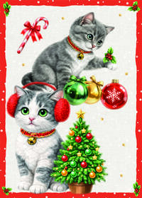 WEIHNACHTSGESCHIRRTUCH 2STK CHATUL 50X70 Tellini S.R.L. Großhandelskleidung